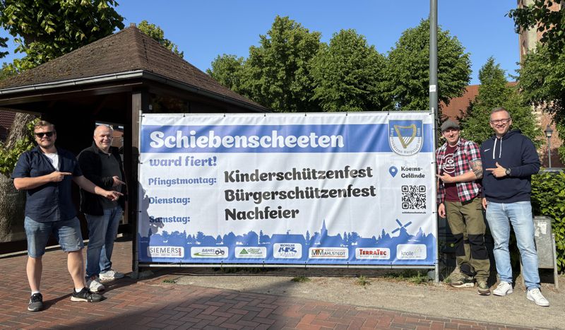 Banner 2025 von links Kevin Hofmann Cord Beneke Tim Remme Benjamin Beneke