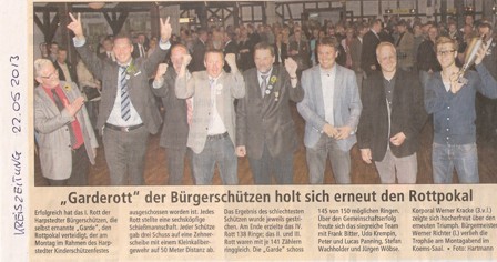 Garderott: Siegermannschaft Rottpokal 2013